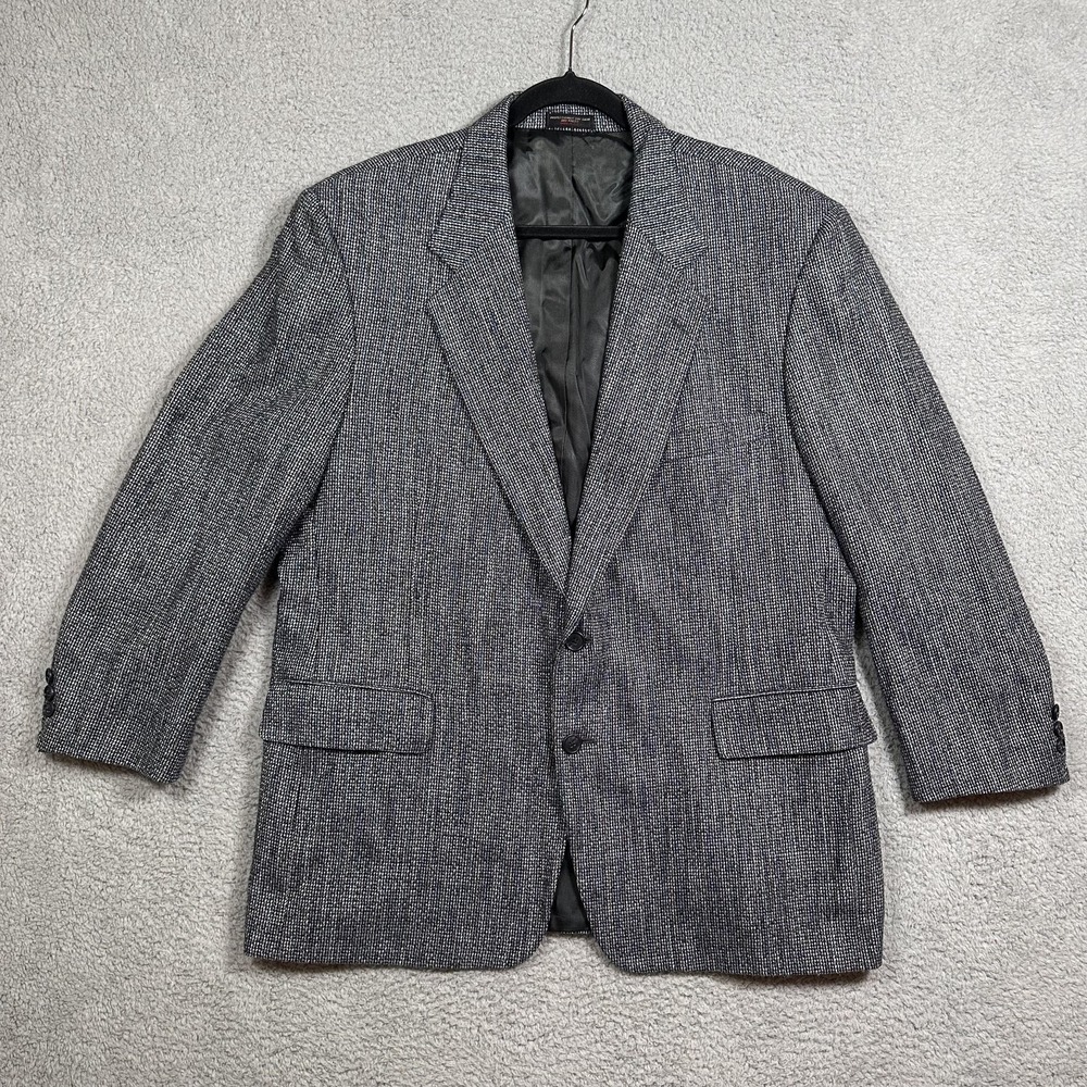 di Benedetto Blazer Mens Extra Large Gray Textured‎ Sport Coat Made in USA Lined